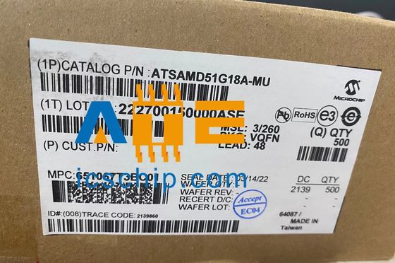 ATSAMD51G18A-MU 마이크로칩 IC MCU 32BIT 256KB 플래시 48VQFN 집적 회로